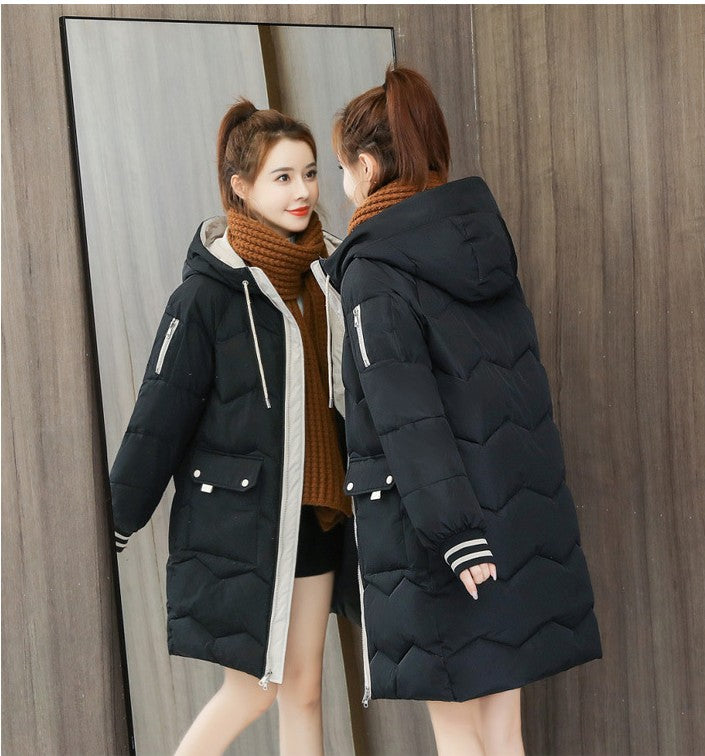 冬を華やかに彩るバイカラーロングダウン