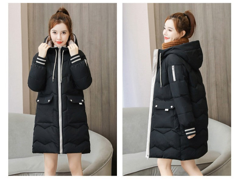 冬を華やかに彩るバイカラーロングダウン