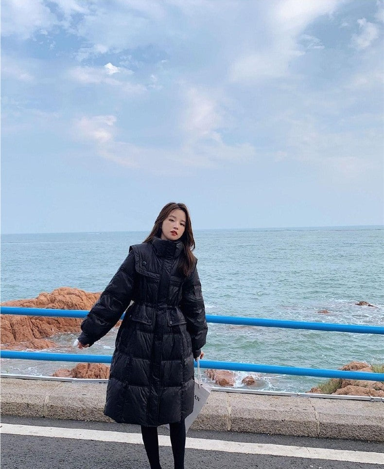 ウエストマークで美シルエット🖤冬映えロングダウン