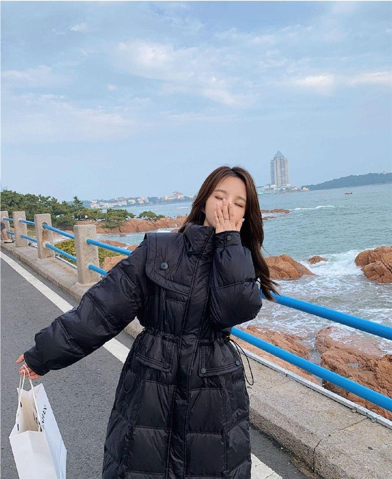 ウエストマークで美シルエット🖤冬映えロングダウン