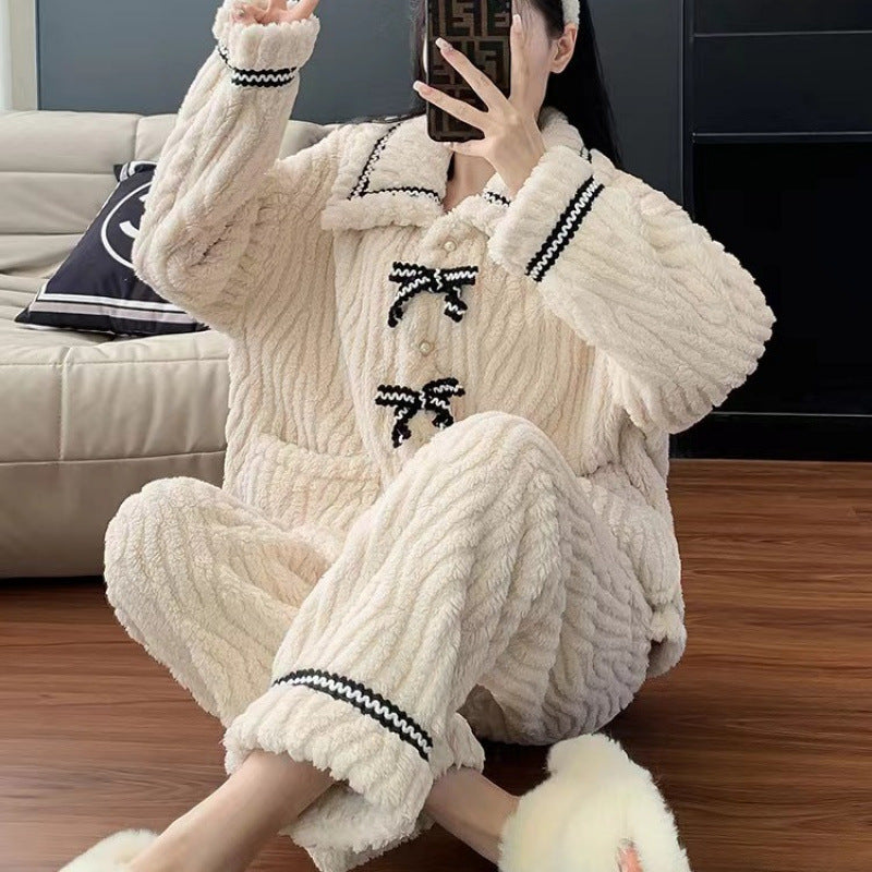 韓国風リボンルームウェア