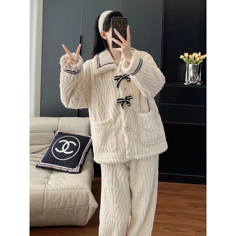 韓国風リボンルームウェア