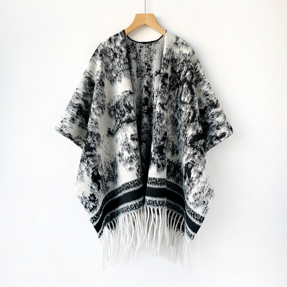 リュクスウール調 ケープコート