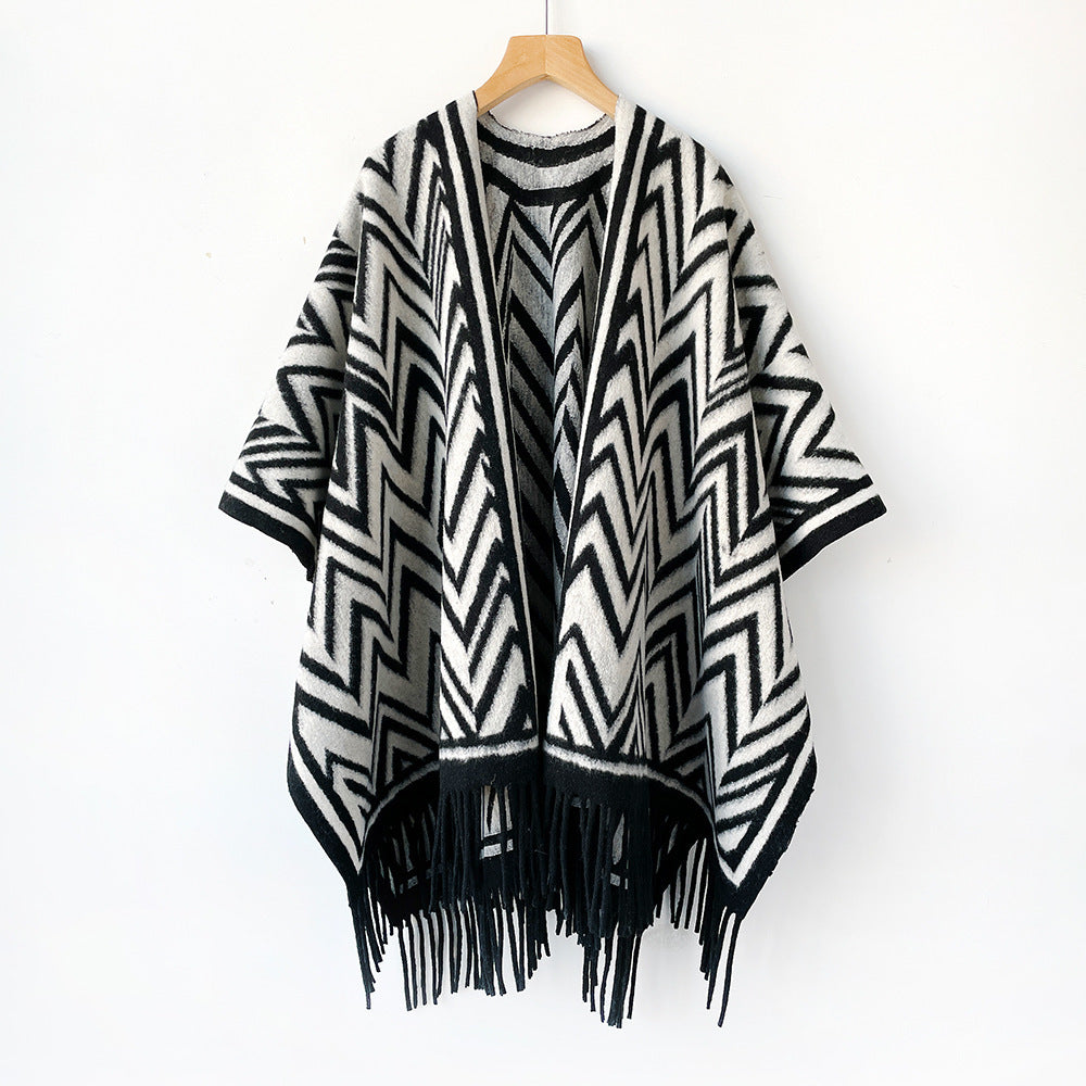 リュクスウール調 ケープコート