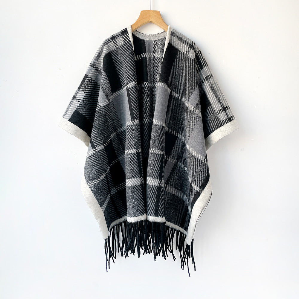 リュクスウール調 ケープコート