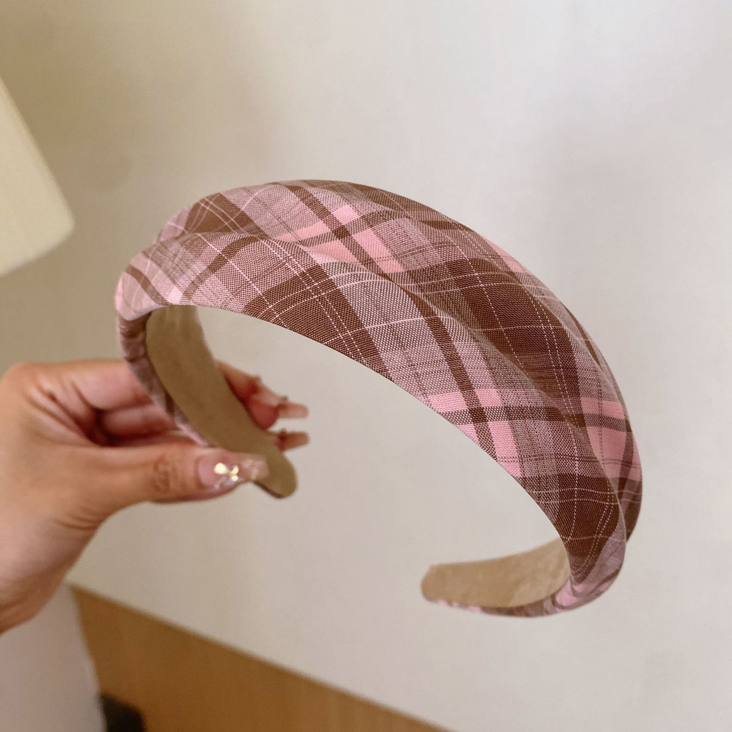 チェックカチューシャ