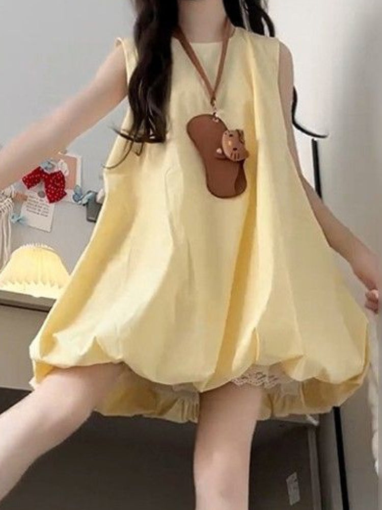 ふわっと弾ける。お菓子なバルーンミニワンピ