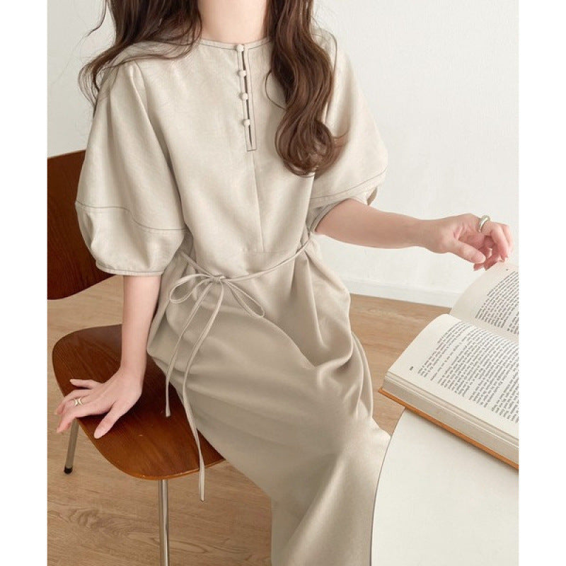 2WAYカラーランタンスリーブワンピース