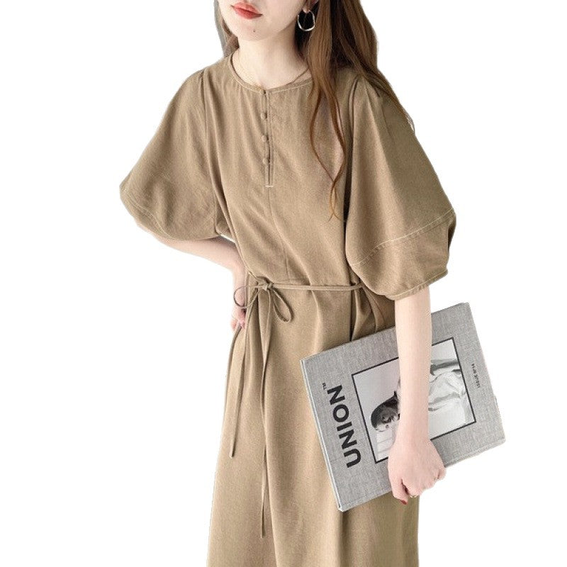 2WAYカラーランタンスリーブワンピース