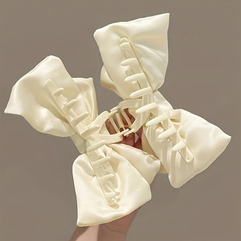 カラー豊富なビックリボンヘアクリップ