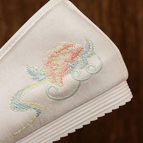 花刺繍リボンチャイナシューズ