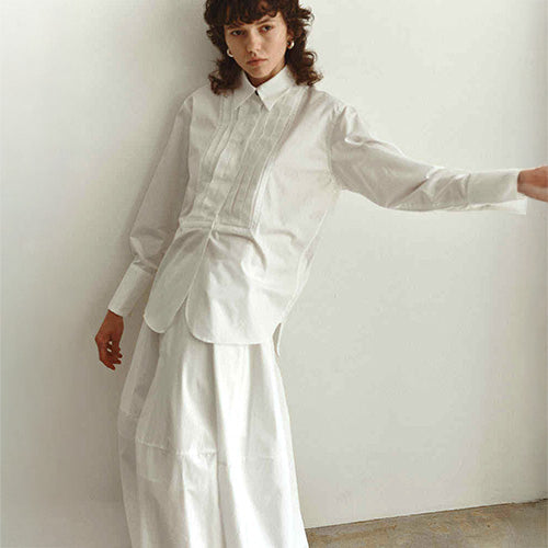 コットンフレアロングスカート