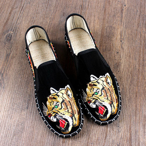 タイガー刺繍スリッポン