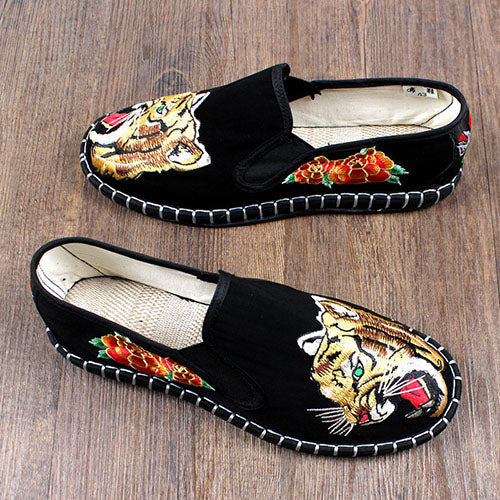 タイガー刺繍スリッポン