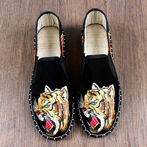 タイガー刺繍スリッポン