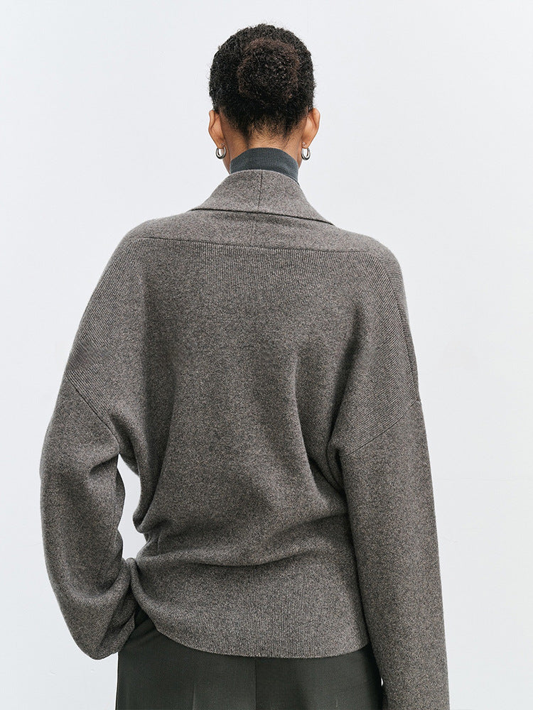 オートミールドレープカーディガン