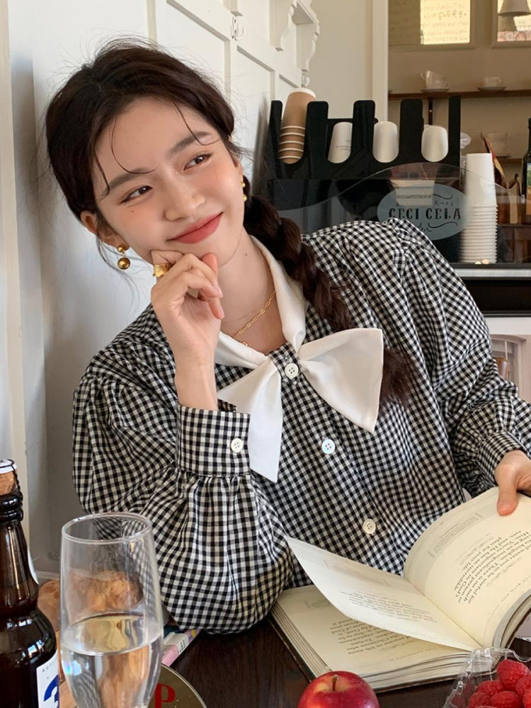 レトロボウ・リラックスブロックチェックシャツ