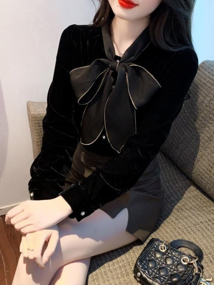 ベルベットエレガントシャツ