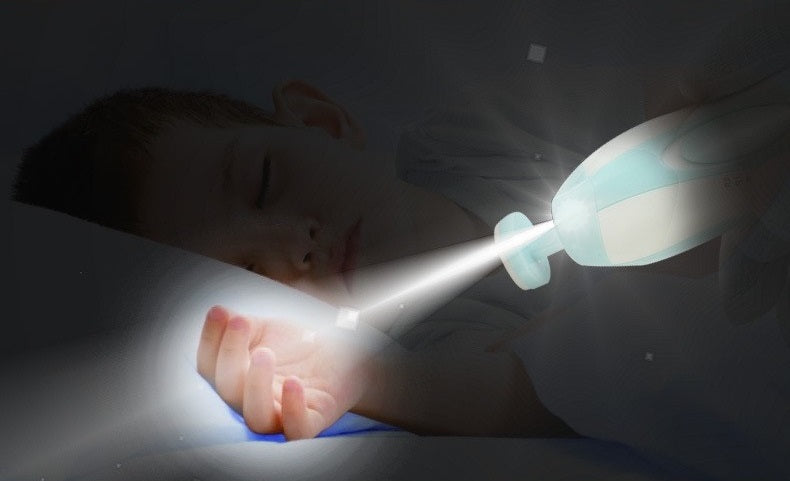 ベビー用電動爪切り ネイルケアセット 6タイプのアタッチメント付き（赤ちゃん用3種/大人用3種）