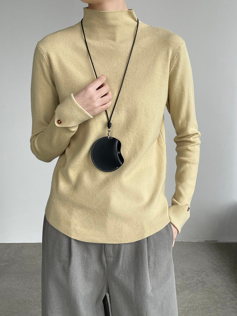 バターハイネックニット